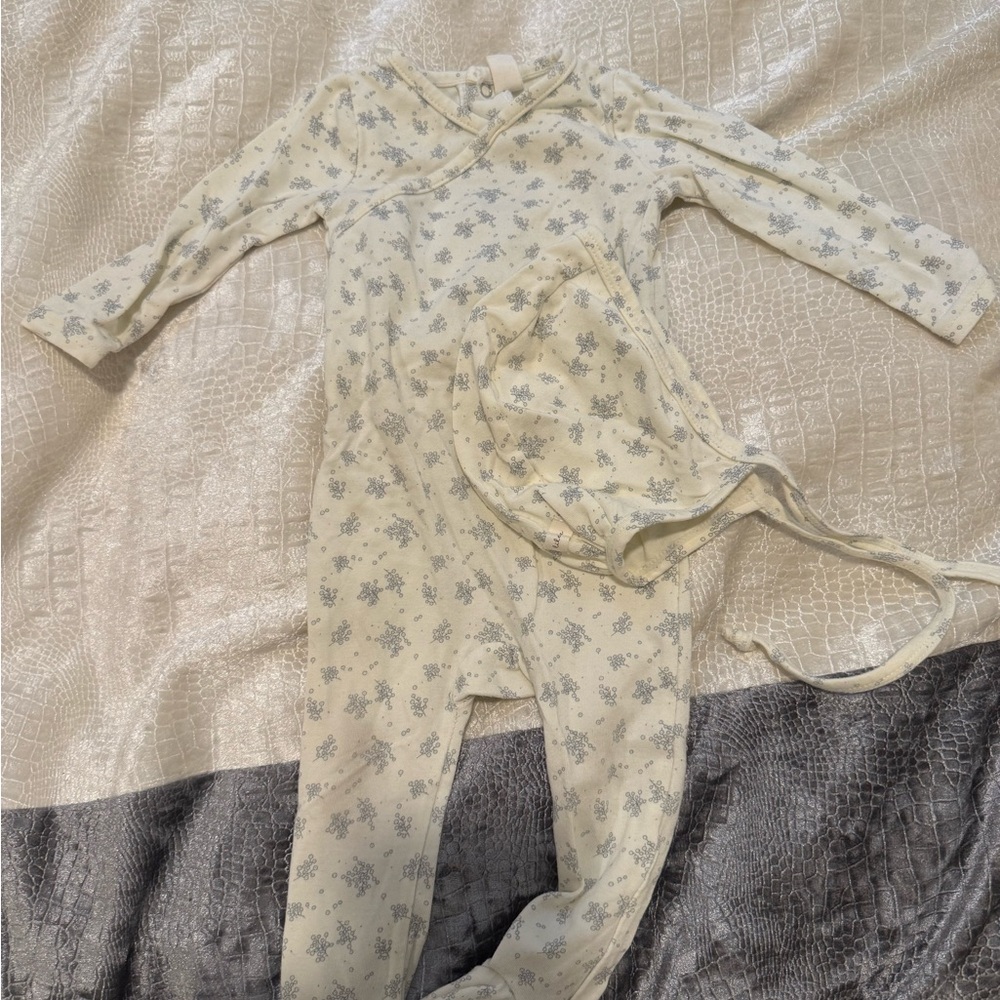 LILETTE  Cream Baby One Piece WITH BONNET